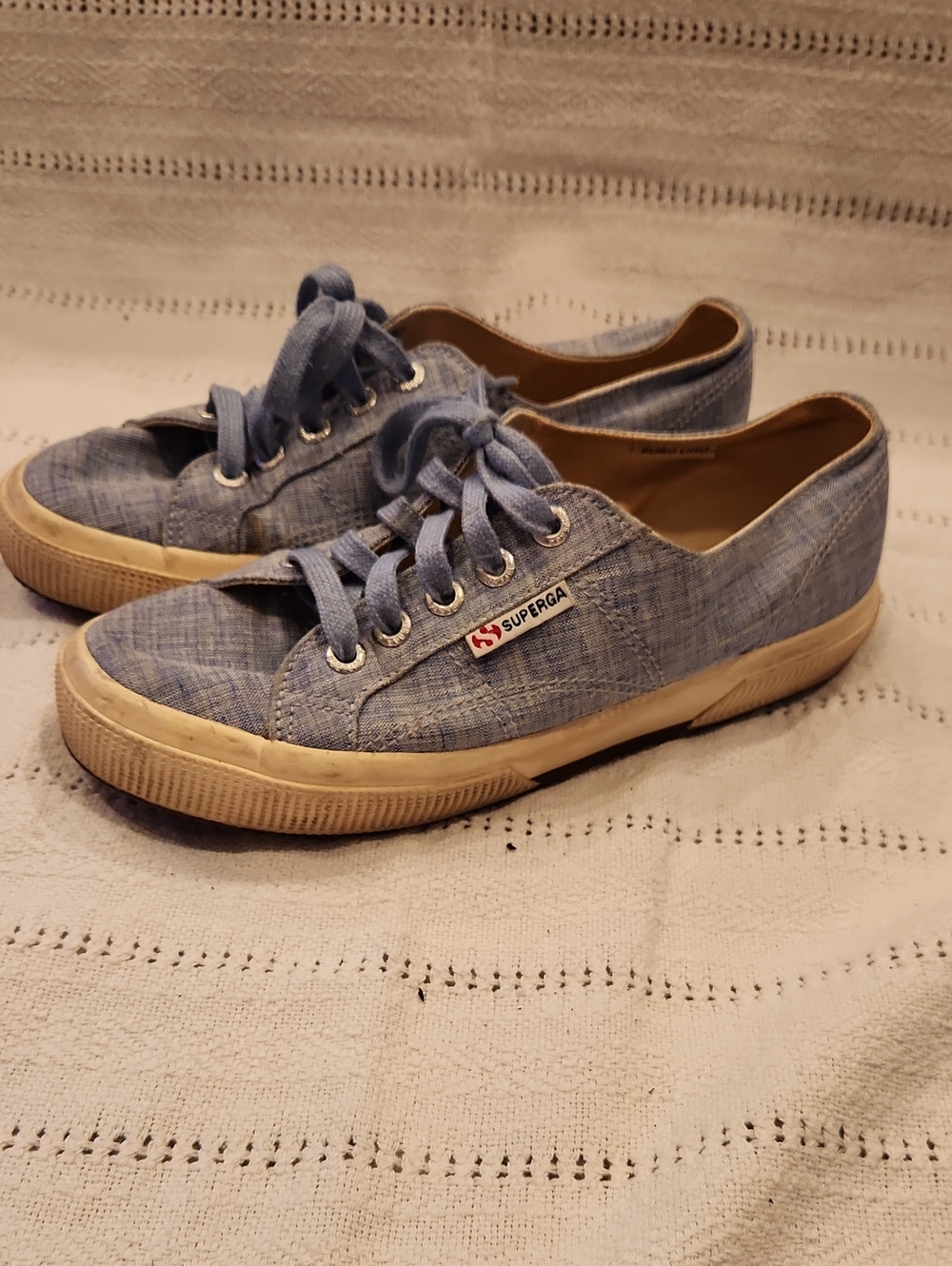 Superga Chambray Light Blue Canvas Low-Top Sneakers